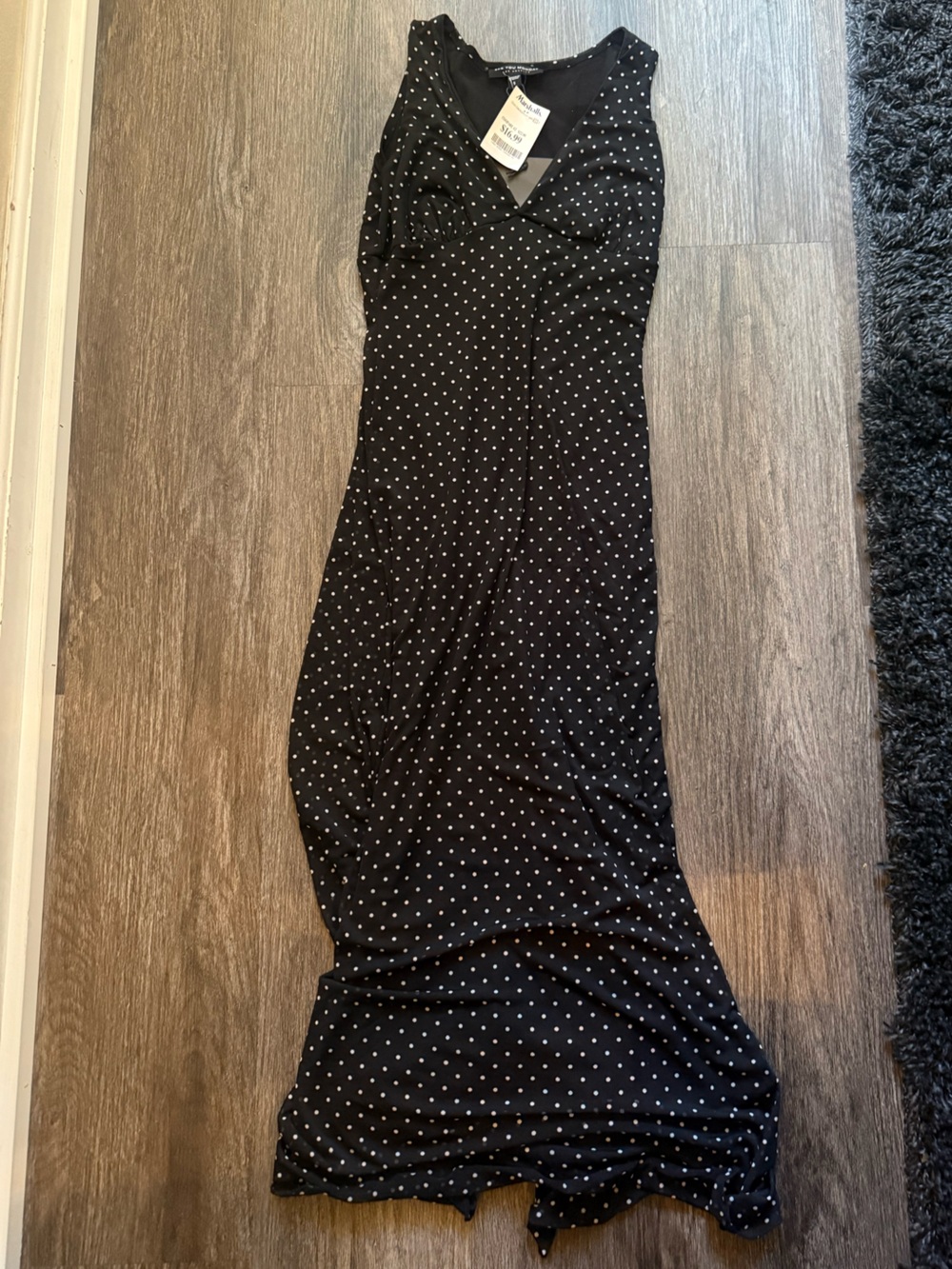 See You Monday Black Polka Dot Maxi Dress